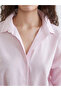 Pink Striped Oversized Oxford Women's Shirt - 2