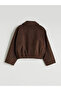 Brown Suede Look Girl's Coat - 2