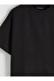 Black Crew Neck Oversize Women's T-Shirt - 2