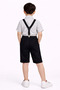 Boys 4 Pc Set Formal Shirt, Shorts, Suspenders & Bow Tie Set - 3