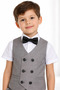Boys 4 Pc set Waistcoat, Shirt, Shorts & Bow Tie Set - 3