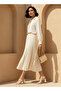Midi Pleated Skirt with Embellished Detail - 2