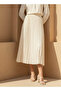 Midi Pleated Skirt with Embellished Detail