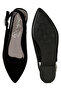 Women Velvet Slingback Flat Sandals in Black - 5