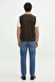 Classic V-Neck Knitwear Vest - Brown - Sand - 4