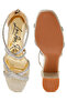 Women Rhinestones Embellished Strappy Sandals in Gold - 5