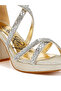Women Rhinestones Embellished Strappy Sandals in Gold - 4