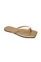 Women's Square Toe Flip-Flops Gold Stylish Daily Slippers
