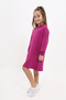 Girl's Printed Oversized Hooded Pocket Long Sleeve Dress - - 3