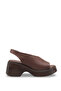 Belavaliaza Brown Women's Daily Stylish Comfortable Sole Genuine Leather Sandals - 3