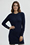 Patterned Tunic N3288 Navy Blue