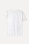 Women's Off-White Printed Crew Neck T-Shirt - 5