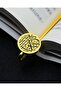 Metal Quran bookmark, gold color, with a distinctive design - 4