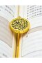 Metal Quran bookmark, gold color, with a distinctive design - 2