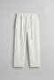 Men's Baggy Belted Elastic Waist Cotton Trousers White