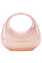 Women Acrylic Metallic Mini Clutch Bag in Light Pink