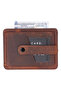 Genuine Leather Slim Card Holder – Slim Business Card Holder with Snap Closure and Money Compartment, Minimalist Design - 5