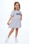 Girl's Printed Relax Fit Crew Neck Short Sleeve Striped Dress