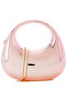 Women Acrylic Metallic Mini Clutch Bag in Light Pink - 2