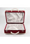 Velvet Chest Dowry Box Quran Box (Burgundy, Hollow Box) - 3