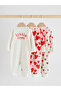 100% Organic Cotton Red Heart Patterned Double Zipper 3-Piece Sleeping Bag Set Alyh44216 - 2