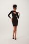 Women's Mini Length Low-Cut Allegro Fabric Dress Black - 2