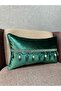 Woven Velvet Atlas Emerald Green Beaded Tassel 30X50 Rectangular - 3