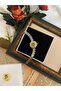 Daisy Flower Design Vintage Gold Women's Watch in Gift Box - 2