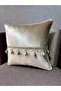 Woven Velvet Atlas Mink Beaded Tassel 43X43 Square - 4