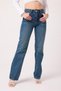 Uca Jean Women's High Waist Casual Straight Cut Jean Denim Pants - 5