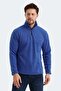 Comfortable Fleece Men's Sweatshirt Cobalt Blue Comfortable Top Clothing for Daily Use