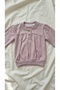 Girl's Buttoned Crew Neck Cotton Flexible Tok Fabric Double Set - 3