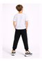 Boys Basketball Print T-Shirt & Black Joggers Set - 2