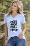 V-Neck T-Shirt Women's Comfort Fit Por Favor Printed T-Shirt