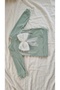 Girl's Flowy Textured Draped Blouse and Pants Two-Piece Set - 3