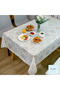 Tablecloth with Pvc Lace Appearance, Easy to Clean, Non-Slip, Liquid-Proof, Without Holes.