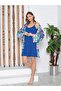 Imissi Kimono Dressing Gown Nightgown Tkm. Pajama Set - Blue - 2