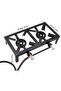 Heavy Duty Dual Burner Gas Stove with Cast Iron Burners, Manual Ignition System, Strong Rectangular - 2