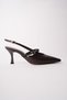 Anjela Belt Detailed Pointed Toe Open Back Women's Heeled Shoes - 8