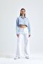 White Palazzo Casual Women's Jeans Stretch Fabric - 2
