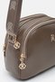 Women's Dark Mink 3-Compartment Quality Lined Daily Crossbody and Shoulder Bag - 3