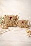 Mother Daughter Combination Bag Set Hand Knitted Straw Shoulder Bag