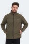 Windbreaker Water-Resistant Khaki Men's Raincoat Top Outerwear Suitable for Active Sports