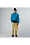 Glacier Fleece Men's Blue Mock Neck Sweatshirt - 2