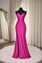 Women’s Elegant Satin Maxi Dress – Spaghetti Strap V-Neck Sleeveless Mermaid E - 3