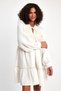 Women's Ecru Laced Cotton Linen Dress Stylish and Comfortable Summer Dress - 8