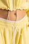 Olin Waist Detail Yellow Hooded Crop Tracksuit Set - 7