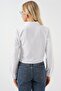 Women's White Tie-Up Long Sleeve Shirt - 6