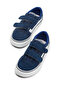 Children's Unisex Navy Blue Rubber Sole Comfortable Fit Double Velcro Shoes - 3