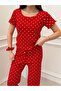 100% Pure Cotton Short Sleeve Women's Pajama Set - 2